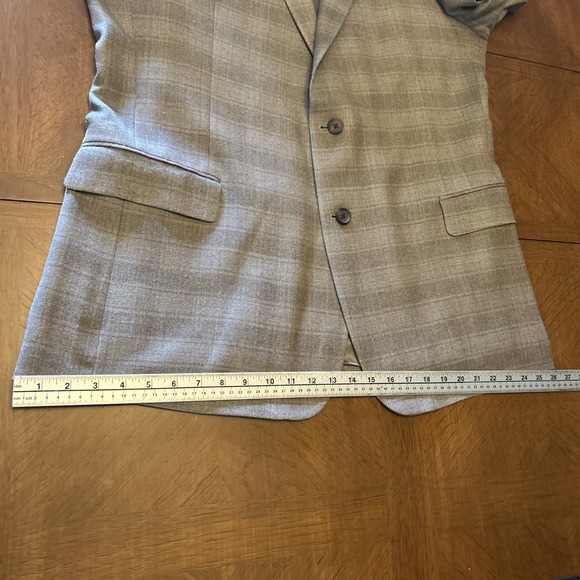 BROOKS BROTHERS 346 Regent Fit 46L Sport Coat Blazer Suit Jacket Beige Plaid Men - Picture 7 of 16